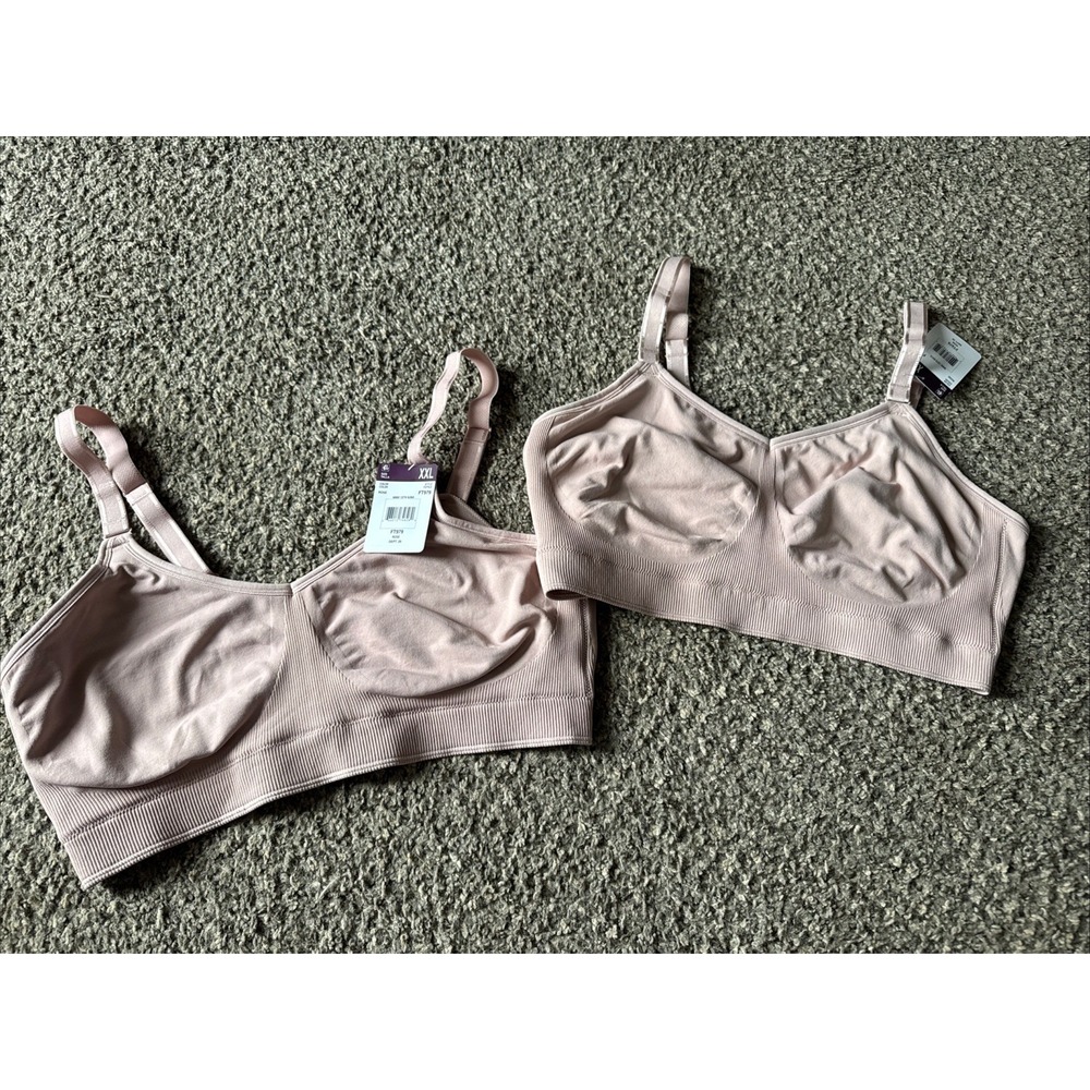Fit for Me Fruit of the Loom Womens Bras Size XXL Lot of 2 Rose Color NWT